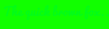Image with Font Color 00FC1B and Background Color 11FF00